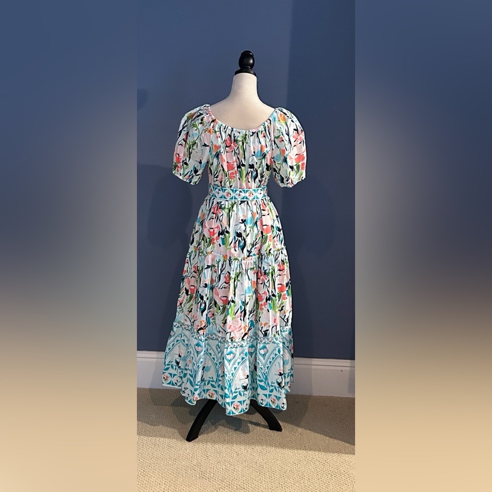 Crown & Ivy Multicolor Floral Maxi Dress Size Large - Picture 2 of 7